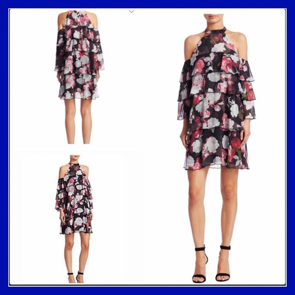 Scripted unique cold shoulder halter dress XS, S - Picture 2 of 6